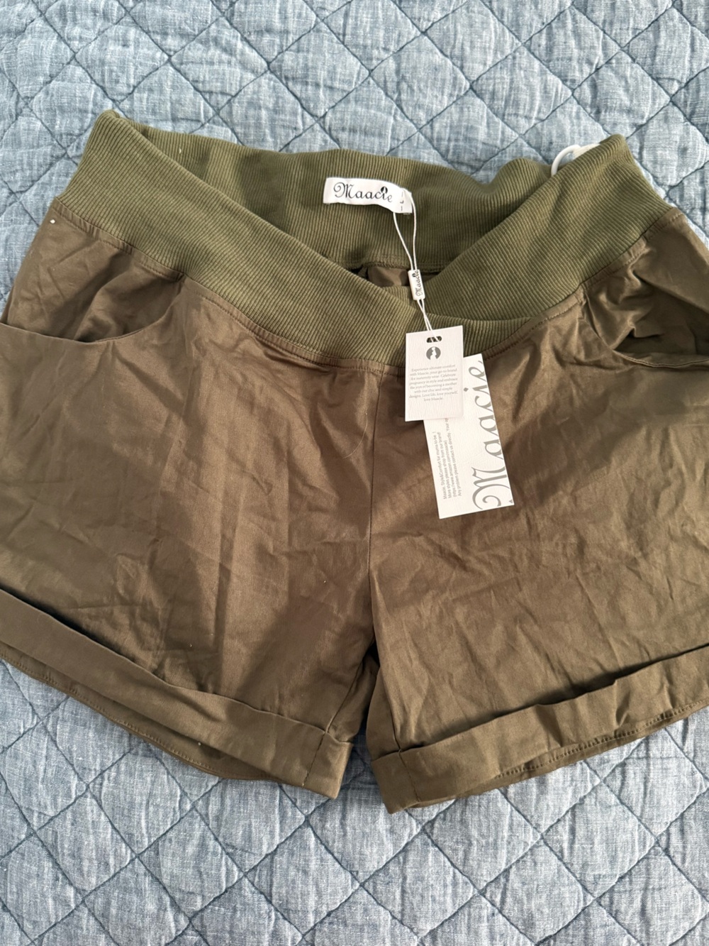 Olive Green Maternity Women’s Shorts